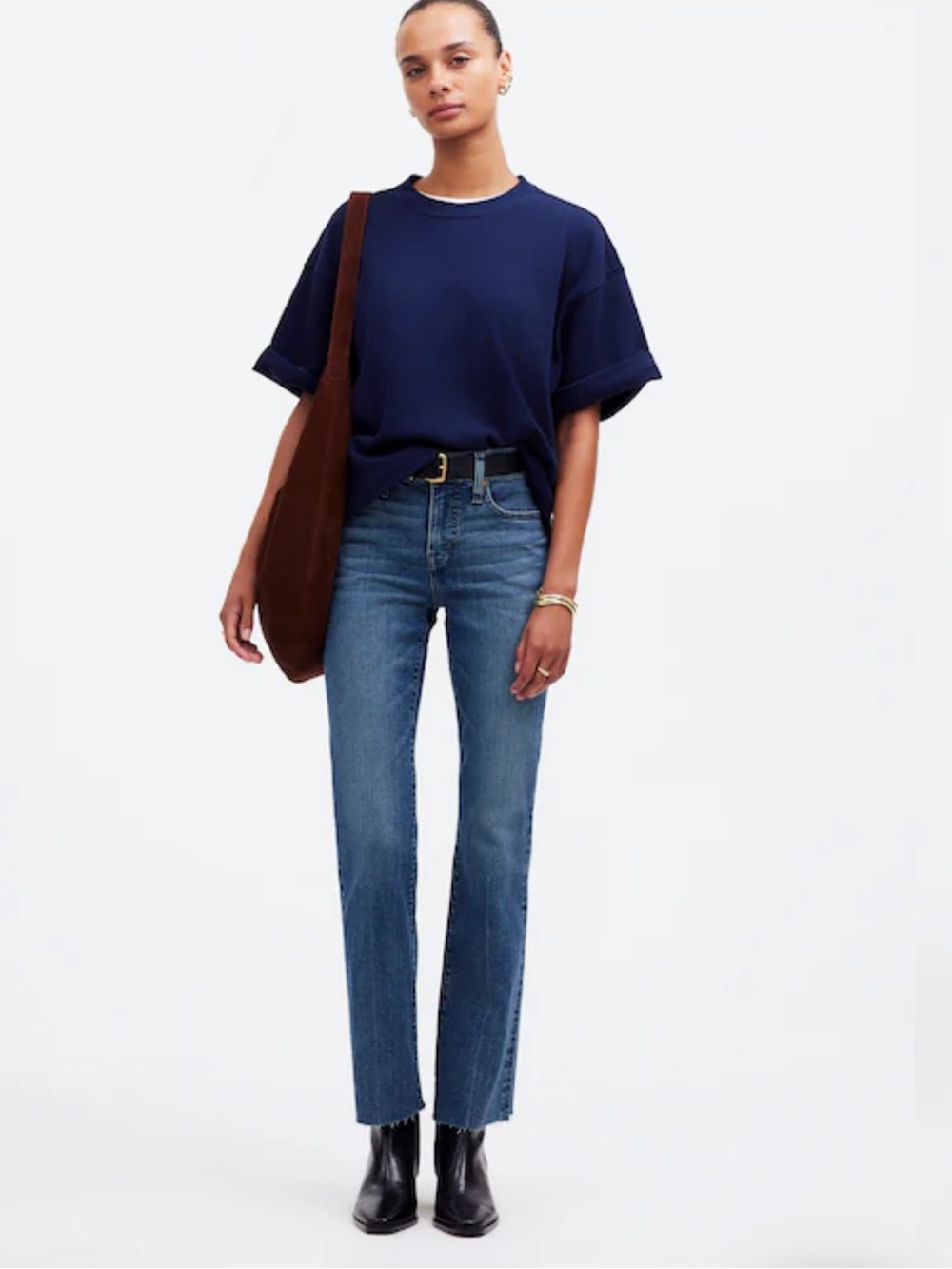 Madewell Kick Out Crop Jeans in Schooner Wash